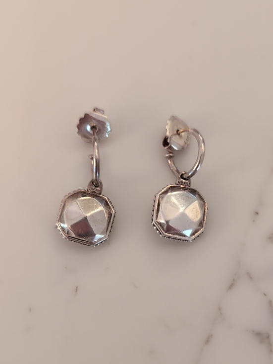 LAGOS Jewelry - LAGOS Caviar Rocks Charm Hoop Earrings Silver
